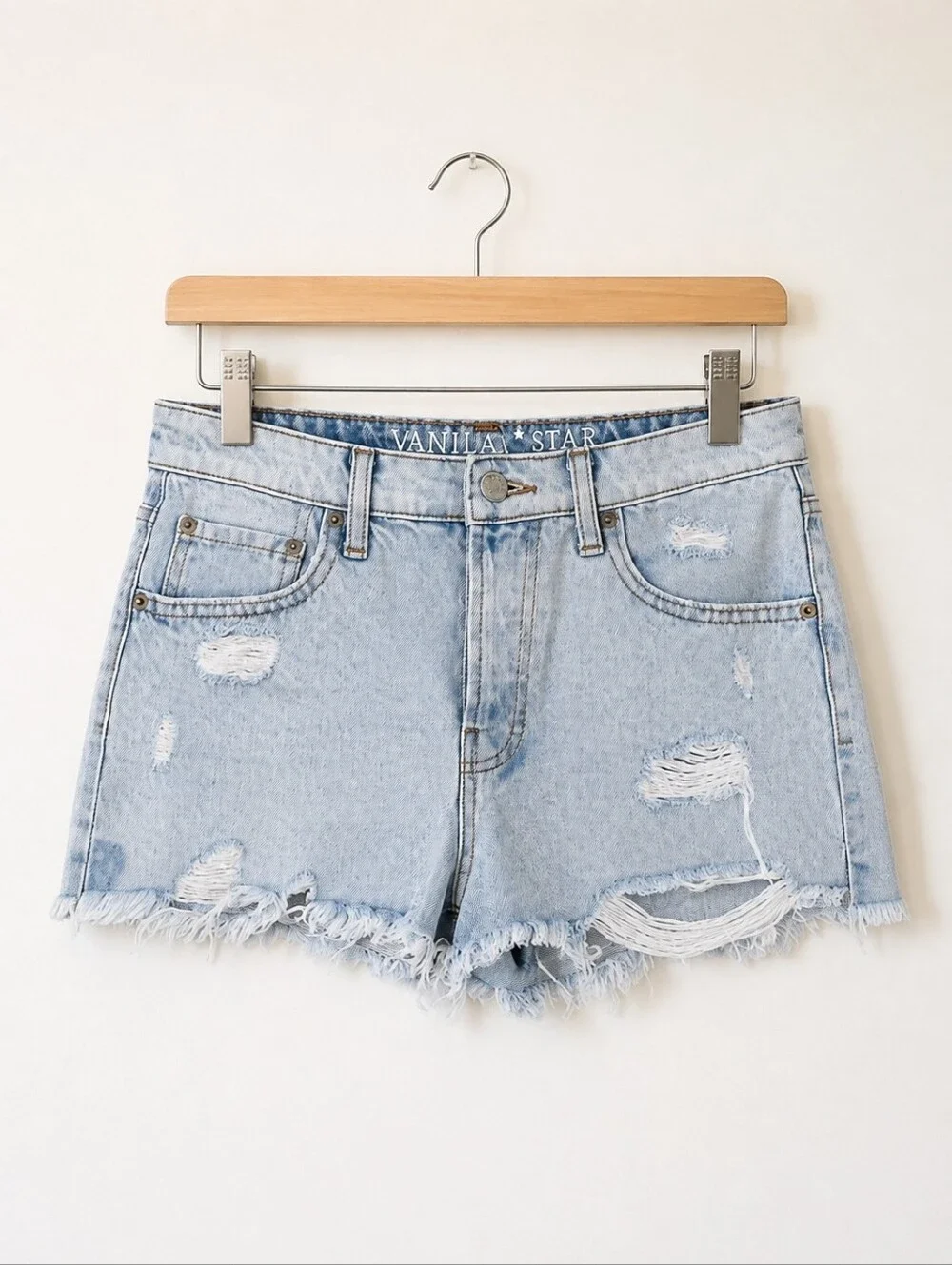 •Vanilla Star Vintage High Rise Destroyed Shorts